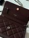 Chanel Caviar Quilted Wallet on Chain WOC Burgundy/Silver Коробка магніт pr22830 фото 7