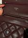 Chanel Caviar Quilted Wallet on Chain WOC Burgundy/Silver Коробка магніт pr22830 фото 19