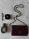 Chanel Caviar Quilted Wallet on Chain WOC Burgundy/Silver Коробка магніт pr22830 фото 1