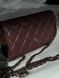 Chanel Caviar Quilted Wallet on Chain WOC Burgundy/Silver Коробка магніт pr22830 фото 15