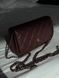 Chanel Caviar Quilted Wallet on Chain WOC Burgundy/Silver Коробка магніт pr22830 фото 12