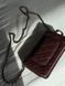Chanel Caviar Quilted Wallet on Chain WOC Burgundy/Silver Коробка магніт pr22830 фото 13