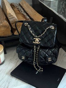 Chanel Two-Pocket Duma Backpack Black Магнітна Коробка pr3797 фото