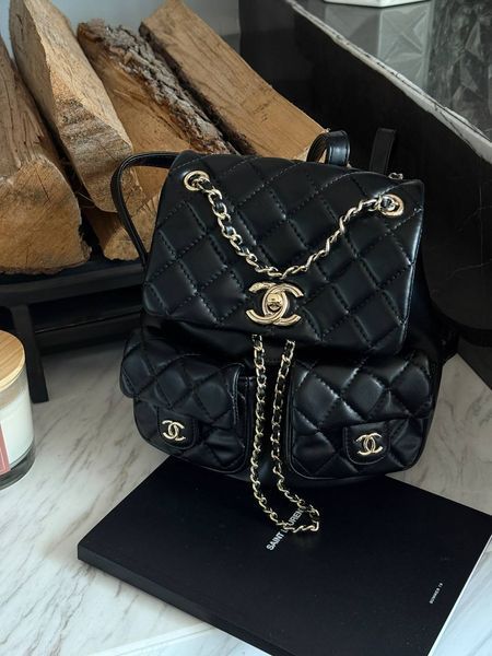 Chanel Two-Pocket Duma Backpack Black Магнітна Коробка pr3797 фото