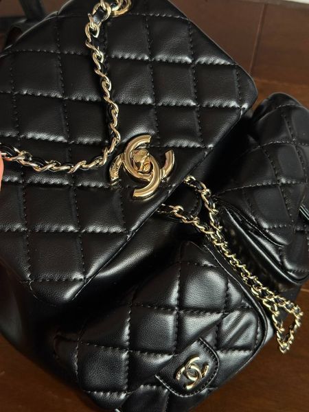Chanel Two-Pocket Duma Backpack Black Магнітна Коробка pr3797 фото