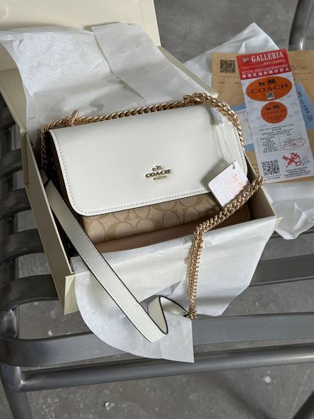 Coach Mini Klare Crossbody in Signature Canvas White/Beige [коробка магніт] pr0069 фото