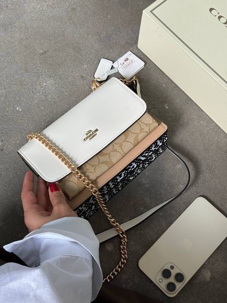 Coach Mini Klare Crossbody in Signature Canvas White/Beige [коробка магніт] pr0069 фото