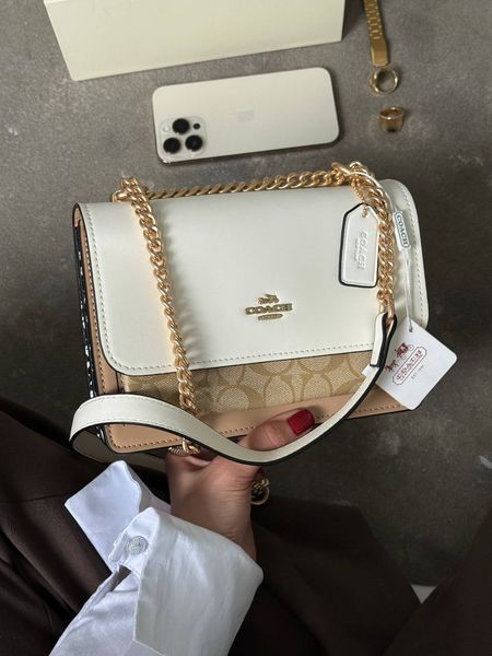Coach Mini Klare Crossbody in Signature Canvas White/Beige [коробка магніт] pr0069 фото