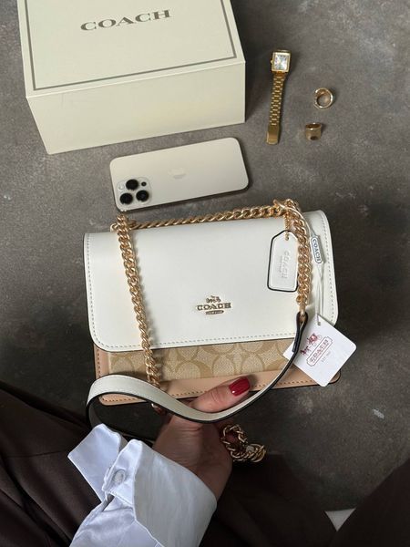 Coach Mini Klare Crossbody in Signature Canvas White/Beige [коробка магніт] pr0069 фото