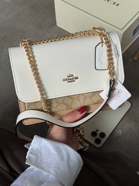 Coach Mini Klare Crossbody in Signature Canvas White/Beige [коробка магніт] pr0069 фото