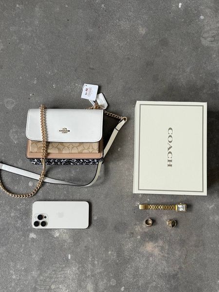 Coach Mini Klare Crossbody in Signature Canvas White/Beige [коробка магніт] pr0069 фото