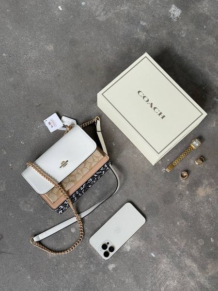 Coach Mini Klare Crossbody in Signature Canvas White/Beige [коробка магніт] pr0069 фото