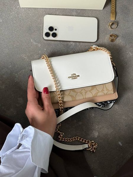 Coach Mini Klare Crossbody in Signature Canvas White/Beige [коробка магніт] pr0069 фото