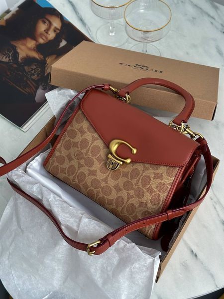Coach Morgan Top Handle In Signature Canvas Brown [крафтова коробка] ch5017 фото