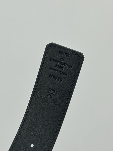Louis Vuitton Shadow 40mm Belt Black/Gold &mdash; преміальний шкіряний ремінь із тисненням 6617241 фото