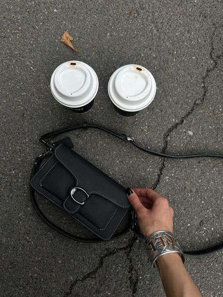 Сoach Tabby Shoulder Bag Black Mini [крафтова коробка] pr9887  фото