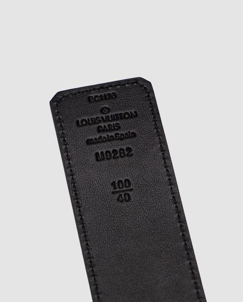 Louis Vuitton Shadow 40mm Belt Black/Gold &mdash; преміальний шкіряний ремінь із тисненням 6617241 фото