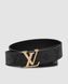 Louis Vuitton Shadow 40mm Belt Black/Gold &mdash; преміальний шкіряний ремінь із тисненням 6617241 фото 4