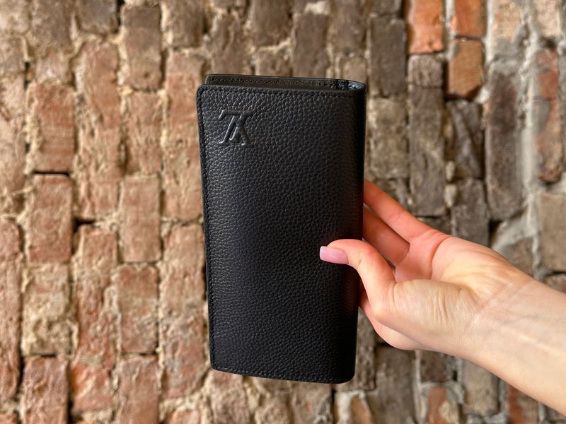 Гаманець Louis Vuitton Brazza Aerogram Black (великий, шкіряний, з кишенею для монет) 881711 фото