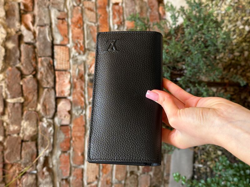 Гаманець Louis Vuitton Brazza Aerogram Black (великий, шкіряний, з кишенею для монет) 881711 фото