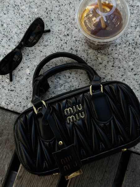 Miu MiuArcadie Matelass&eacute; Nappa Leather Bag Black [ориг коробка] miu3506 фото