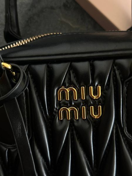 Miu MiuArcadie Matelass&eacute; Nappa Leather Bag Black [ориг коробка] miu3506 фото