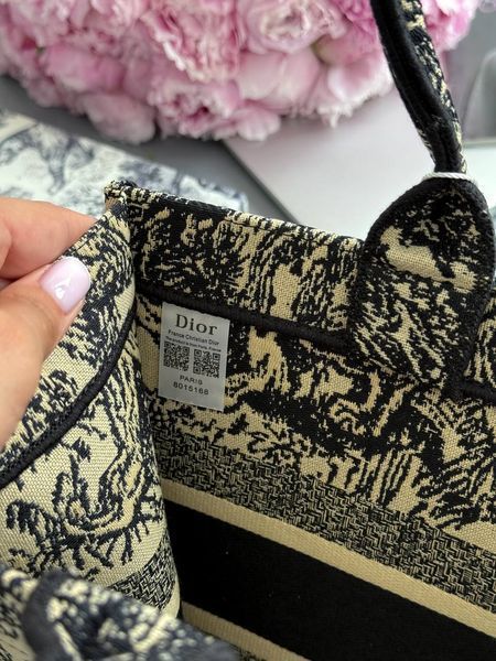 Dior Large Book Tote Ecru and Blue Dior Oblique Embroidery [оригінальна коробка] pr01271 фото