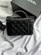 Chanel Classic Black Lambskin Pearl Crush Vanity Bag Silver [оригінальна магнітна коробка] pr2078 фото 15