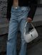 Saint Laurent Hobo Le 5 A 7 Leather Shoulder Bag in White pr00391 фото 11