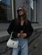 Saint Laurent Hobo Le 5 A 7 Leather Shoulder Bag in White pr00391 фото 17