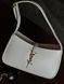 Saint Laurent Hobo Le 5 A 7 Leather Shoulder Bag in White pr00391 фото 8