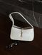 Saint Laurent Hobo Le 5 A 7 Leather Shoulder Bag in White pr00391 фото 2