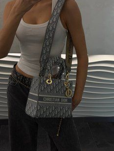 Christian Dior Medium Lady D-Lite Bag Light Grey [оригінальна коробка] pr01247 фото