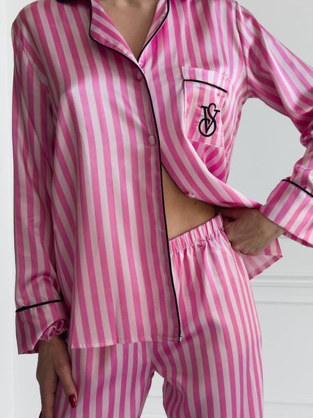 Піжама жіноча рожева у смужку Victoria's Secret 1163 фото