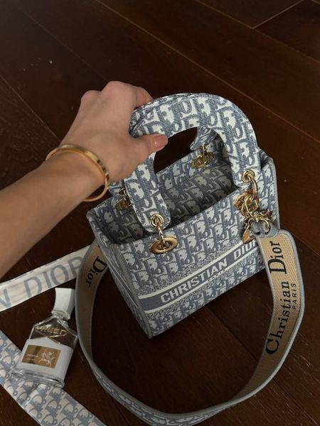 Christian Dior Medium Lady D-Lite Bag Light Grey [оригінальна коробка] pr01247 фото