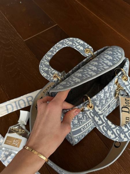 Christian Dior Medium Lady D-Lite Bag Light Grey [оригінальна коробка] pr01247 фото