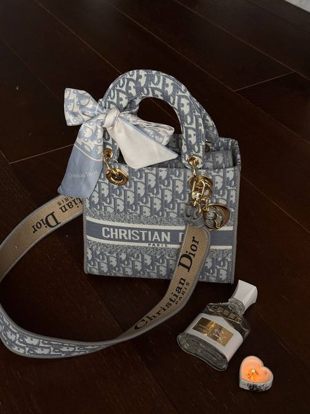 Christian Dior Medium Lady D-Lite Bag Light Grey [оригінальна коробка] pr01247 фото