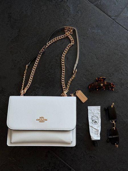 Coach Mini Klare Crossbody in Signature Canvas White/Gold pr07287 фото