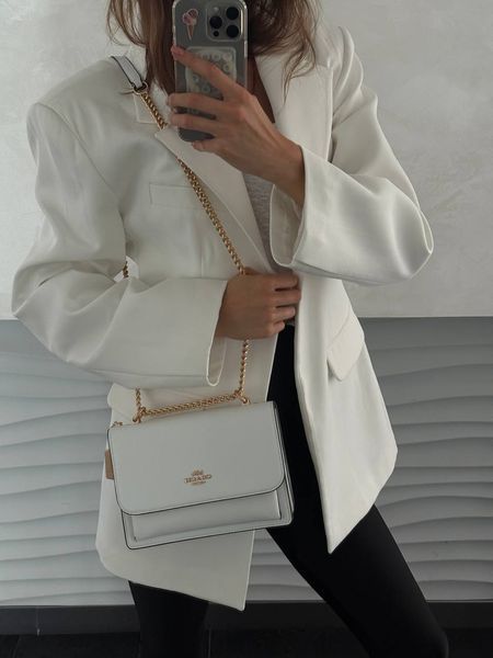 Coach Mini Klare Crossbody in Signature Canvas White/Gold pr07287 фото
