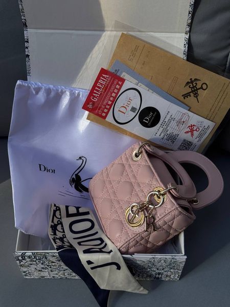 Dior Lady D-Joy Mikro Bag Pink [оригінальна коробка] pr01252 фото
