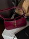 Saint Laurent Hobo Le 5 A 7 Leather Shoulder Bag in Red pr0039 фото 9