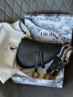 Saddle Bag with Strap Cherry Black Grained Calfskin pr01203 фото