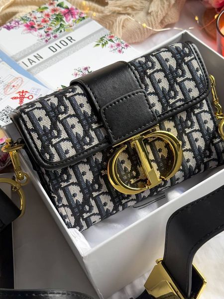 Christian Dior 30 Montaigne Bag Blue/Beige [оригінальна коробка] pr09999 фото