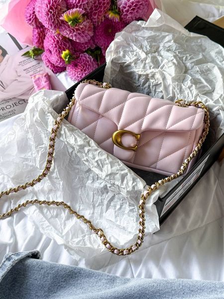 Coach Tabby Shoulder Bag With Pillow Quilting MINI Pink [магнітна коробка] pr0120 фото