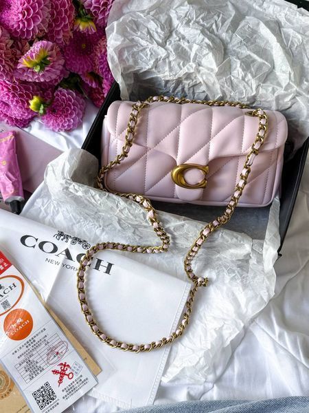 Coach Tabby Shoulder Bag With Pillow Quilting MINI Pink [магнітна коробка] pr0120 фото