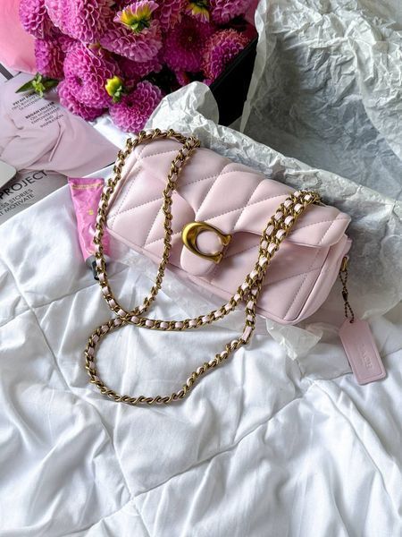 Coach Tabby Shoulder Bag With Pillow Quilting MINI Pink [магнітна коробка] pr0120 фото