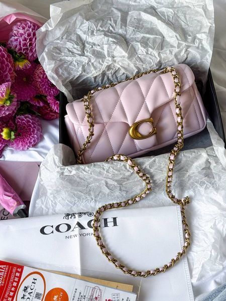 Coach Tabby Shoulder Bag With Pillow Quilting MINI Pink [магнітна коробка] pr0120 фото