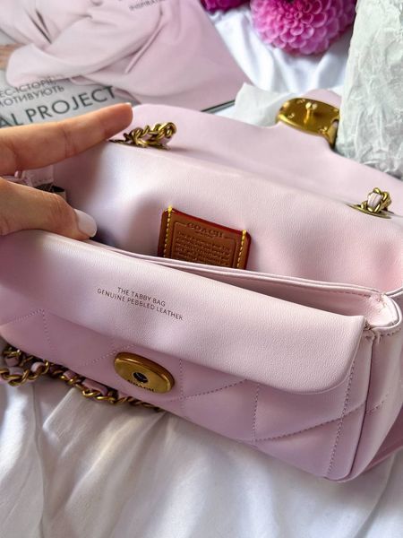 Coach Tabby Shoulder Bag With Pillow Quilting MINI Pink [магнітна коробка] pr0120 фото