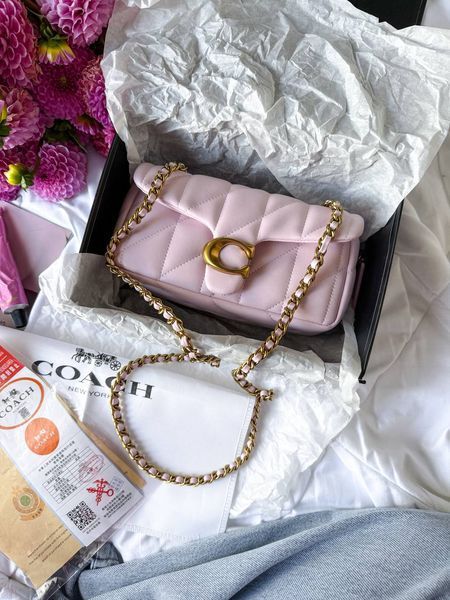 Coach Tabby Shoulder Bag With Pillow Quilting MINI Pink [магнітна коробка] pr0120 фото