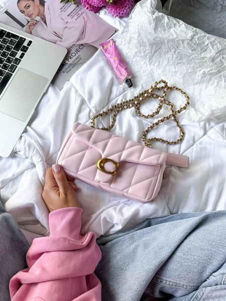 Coach Tabby Shoulder Bag With Pillow Quilting MINI Pink [магнітна коробка] pr0120 фото